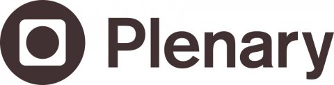 Plenary logo. Brown circle and rounded white square inside